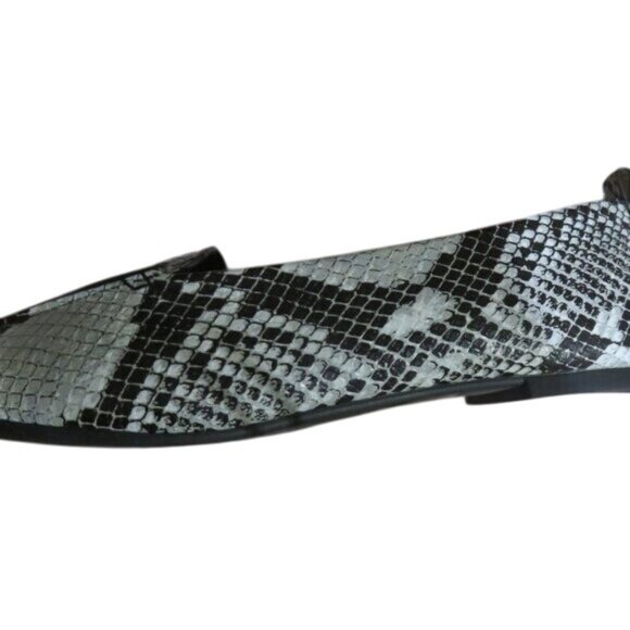 Lulus Emmy Vegan Leather Python Snake Embossed Ballet Flats Driving Moccasins 7 - Picture 5 of 12